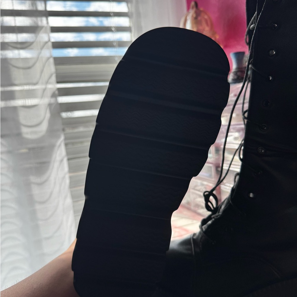 SHEIN Black Combat & Moto Boots